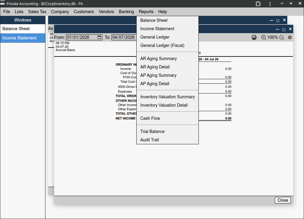 Private Accounting screenshot 3